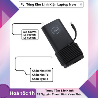 [Hàng Loại 1 Cao Cấp] Sạc Dell Ovan 65W 90W 130W, Cho XPS, Precision,Inspiron,...Chân To, Nhỏ,Type-c