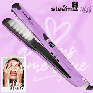 Máy Là Kẹp Duỗi Tóc Hơi Nước Steam Plus Mini 2.0 Phiển Bản Bé Rộng 4cm Màu Hồng