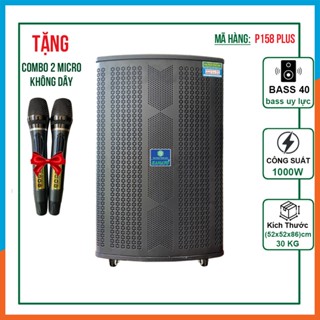Loa Kéo Karaoke KANAYO P158 Plus Công Suất 720w - Tặng Kèm Cặp Mic Chống Hú - KANAYO OFFICIAL STORE