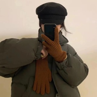  Găng tay len dệt kim TUMIE cảm ứng điện thoại dễ dàng giữ ấm tốt vào mùa đông phù hợp cho nam nữ BT03 