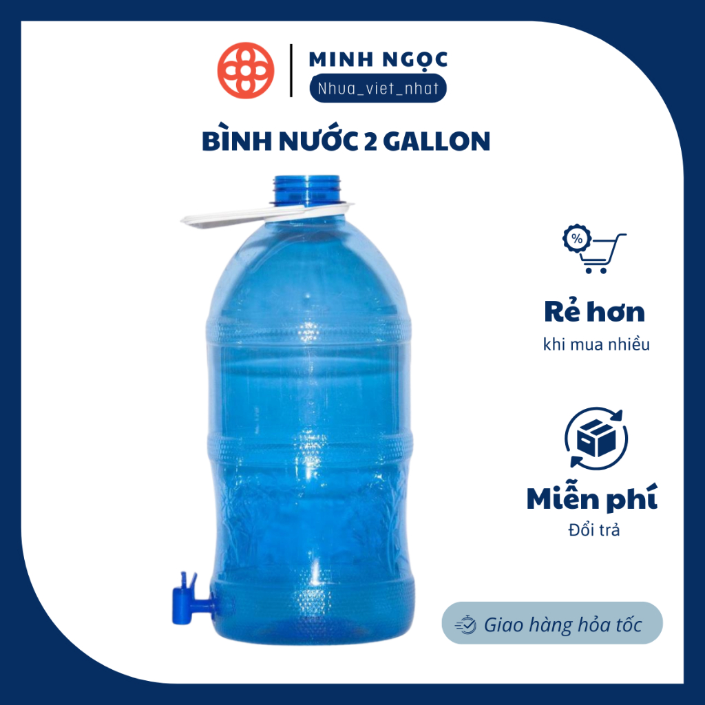 Bình nước 2 gallon Việt Nhật Plastic-0020