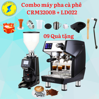 COMBO Máy pha cà phê Gemilai CRM3200B và Máy xay cà phê LD022