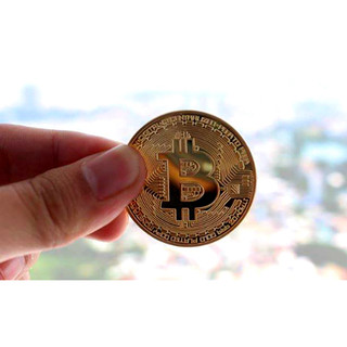 FREESHIP Đồng Xu Bitcoin Mạ Vàng 24K