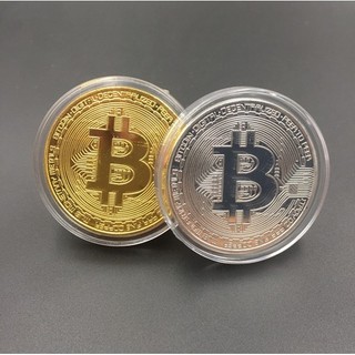 FREESHIP Đồng Xu Bitcoin Mạ Vàng 24K