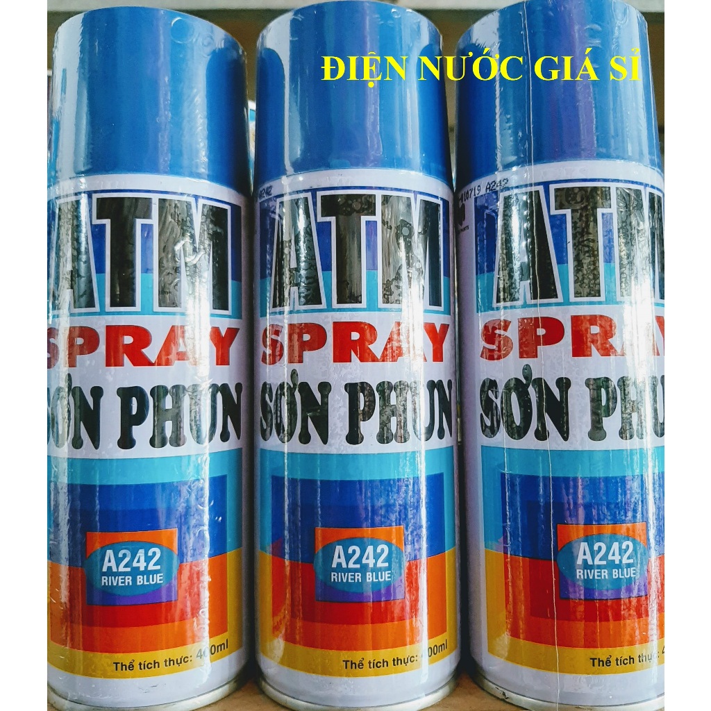 (Chính hãng) Sơn Xịt ATM A242 Xanh Dương - lưu ý thị trường xuất hiện hàng TQ nhái