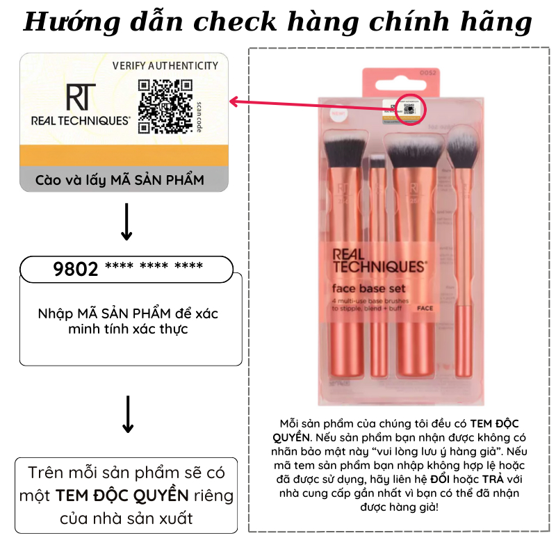 Bộ Cọ 4 Cây Real Techniques Flawless Base Set