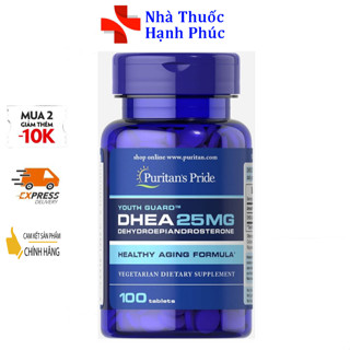 Viên uống bổ sung DHEA Puritan’s Pride DHEA 25mg 100 viên - Tăng nội tiết nữ,tăng khả năng thụ thai