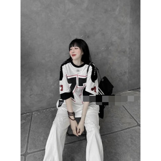 Áo Thun Bóng Rổ Cá Tính In Hình Số 77 Freesize Chất Cotton Khô L1