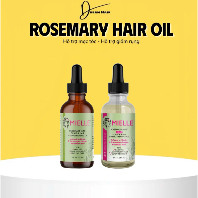 Oil Mielle- Rosemary Oil Mint Scalp Hỗ Trợ Mọc Tóc, Dài Tóc 59ML