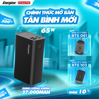 Sạc dự phòng Energizer 27000mAh XP27001PD - 4 cổng output, tích hợp sạc nhanh 65W - Hàng chính hãng