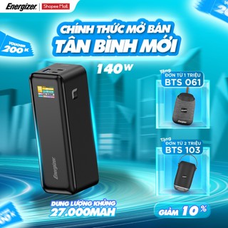 Sạc dự phòng Energizer 27000mAh XP27000PD - tích hợp 3 cổng output, công suất 140W - Hàng chính hãng