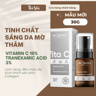 Serum DrCeutics Vitamin C 16% Và Tranexamic Acid 3% 30ml tinh chất sáng da mờ thâm chống lão hóa - Thi Vũ