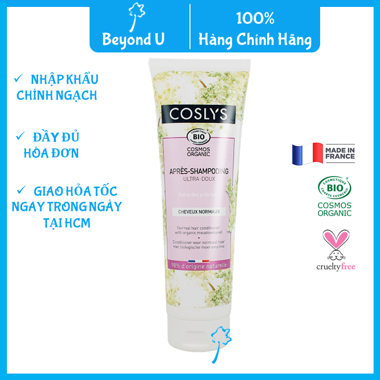 Dầu xả cho tóc thường hữu cơ Coslys 250ml