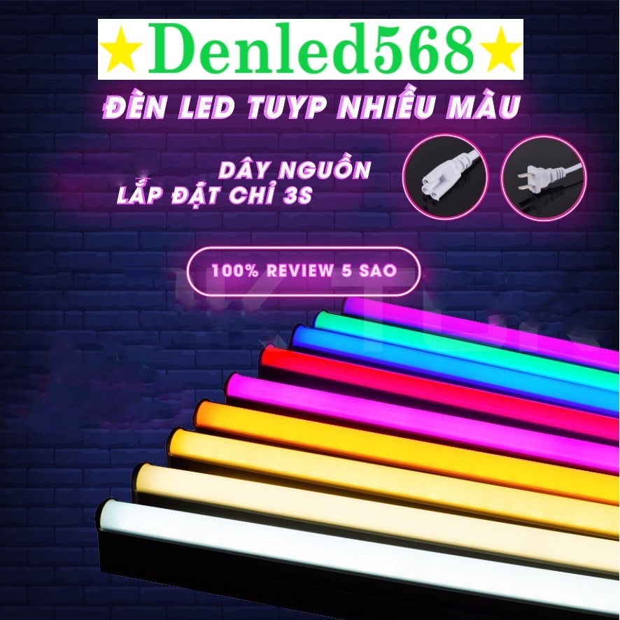 Tuýp Led neon T5 đủ màu, đèn led liền máng điện 220v