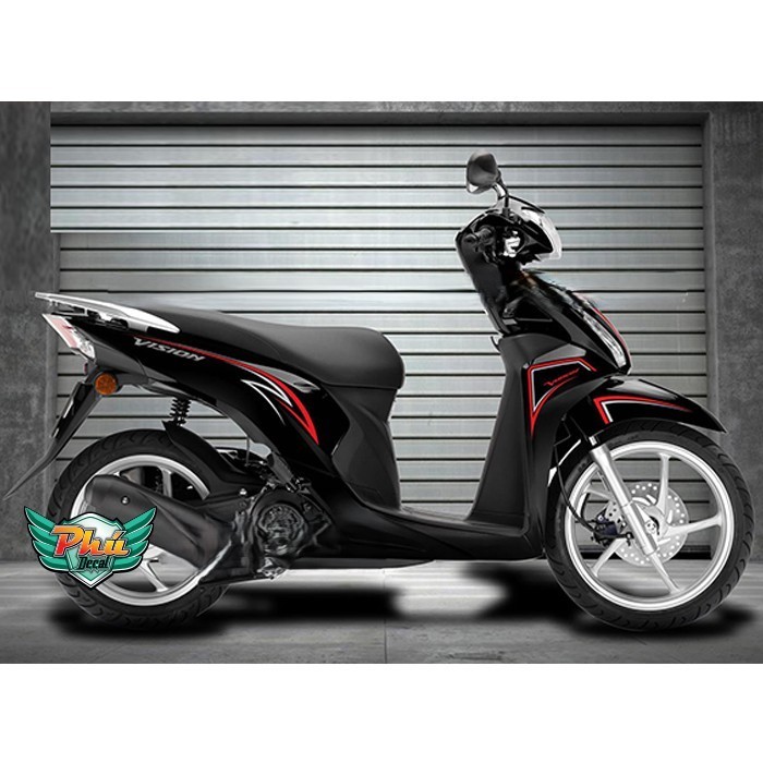 Tem rời Vision mới Xe đen Nhám (W)