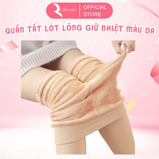 Quần tất nữ lót lông màu da chân siêu ấm dày dặn giữ nhiệt mùa đông QT03