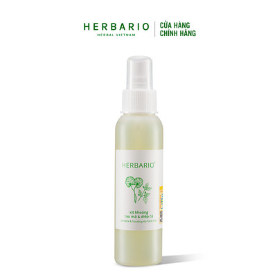 Xịt khoáng rau má & diếp cá herbario 100ml cấp ẩm tức thì thuần chay