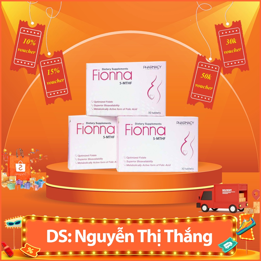 Fionna (5- MTHF) - Bổ Sung Folate, Tổng Hợp Acid Amin, Tạo Máu, Tăng Sức Đề Kháng (Hộp 30 viên) [Chí
