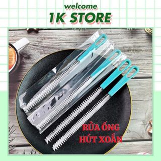 Cọ Bàn Chải Rửa Ly Rửa Ống Hút, Củ Năng Đầu Dạng Xoắn Dài 20cm Tiện Lợi
