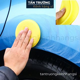 Mút Xốp Đánh Bóng Sơn Ô Tô, Xe Máy Chuyên Dụng, Bọt Biển Hình Tròn Màu Vàng Đường Kính 10cm