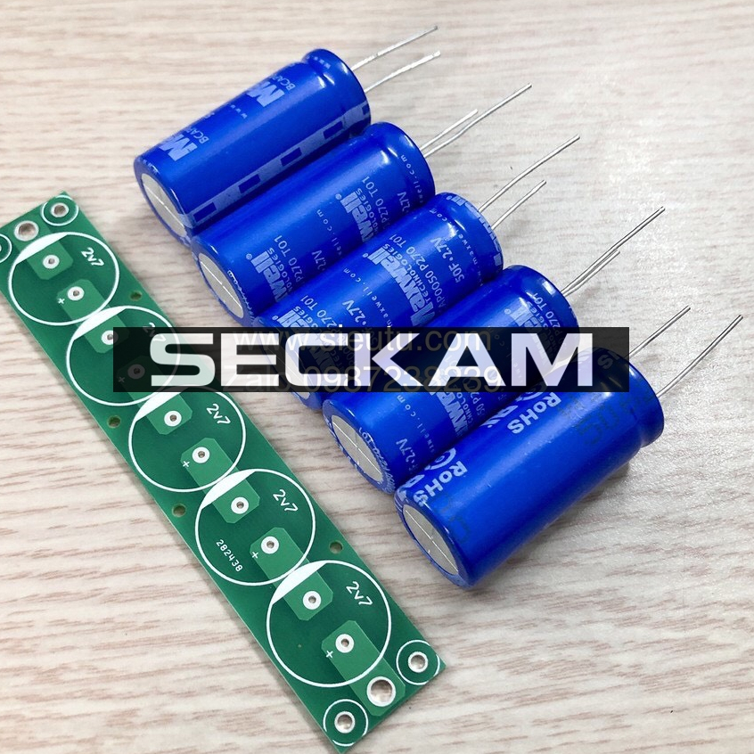 05 Siêu tụ 50F 2.7V MAXWELL USA + mạch PCB trắng
