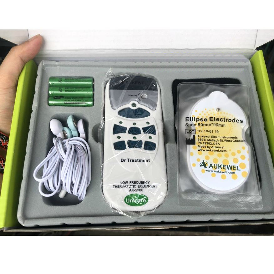 Máy Massage xung điện trị liệu thương hiệu Đức Aukewel AK-2000 4 miếng dán