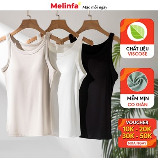 Áo ba lỗ nữ có đệm ngực vải Viscose tự nhiên mềm mại thoáng mát, áo 3 lỗ hai dây có mút ngực mặc nhà, tập gym mã VAA0403