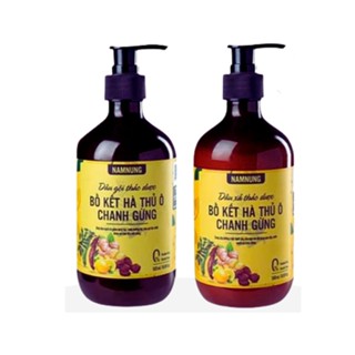 [FREE SHIP] Cặp Dầu Gội - Xả  bồ kết Hà Thủ Ô Chanh Gừng mỗi chai 500ml