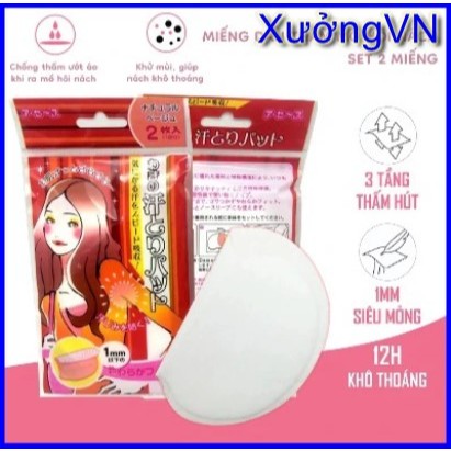 Miếng dán thấm mồ hôi nách ( bộ 2 miếng dán )