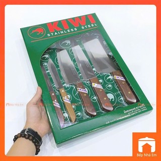 Bộ dao thái lan cán gỗ kiwi 5 món - hàng nhập khẩu thái lan