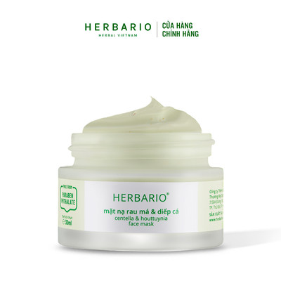 Mặt nạ Rau Má & Diếp Cá Herbario 30ml thuần chay