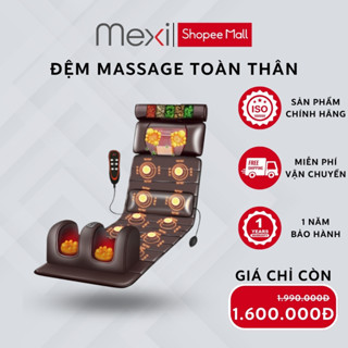 Nệm Massage toàn thân MEXI - kèm đệm massage chân 12 điểm, thảm ghế mát xa rung, làm ấm, hồi phục