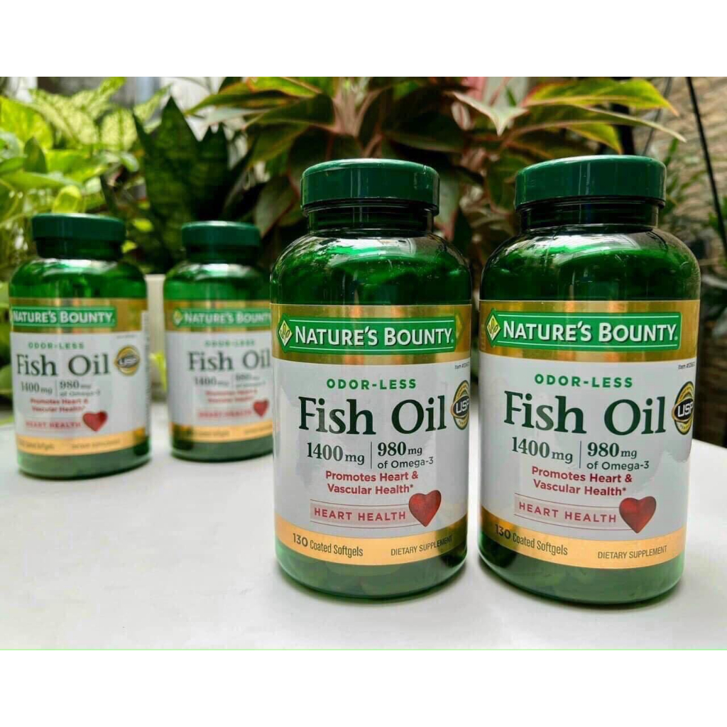 Dầu Cá Không Mùi Fish Oil 1400mg 130 VIÊN NATURE 'S BOUNTY