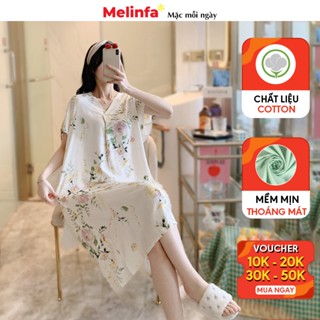 Váy ngủ nữ cộc tay dễ thương mặc nhà mùa hè mùa đông, đầm ngủ bigsize nữ, 2 dây cho mẹ mã VAV0222