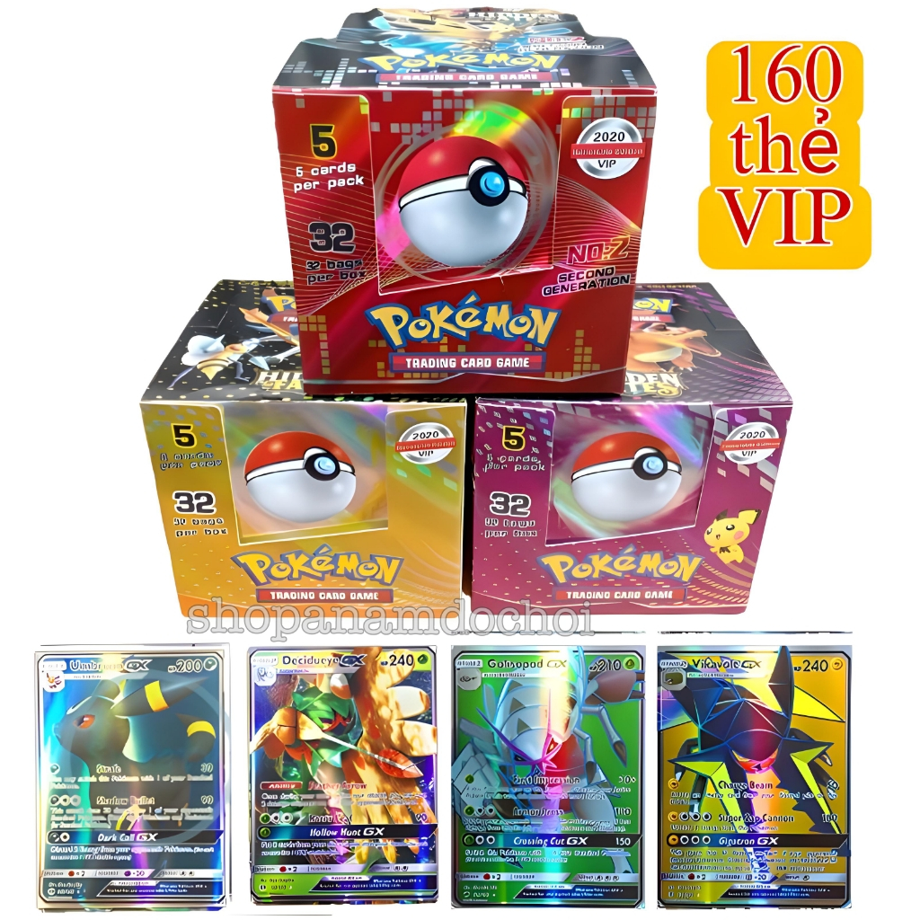 Hộp thẻ bài pokemon 32 gói [ hàng VIP ]