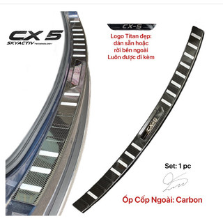  Chống trầy cốp cx5  nẹp cốp mazda CX5 2018 2019 2020 2021 2022 2023. 2024.vân cacbon cao cấp 