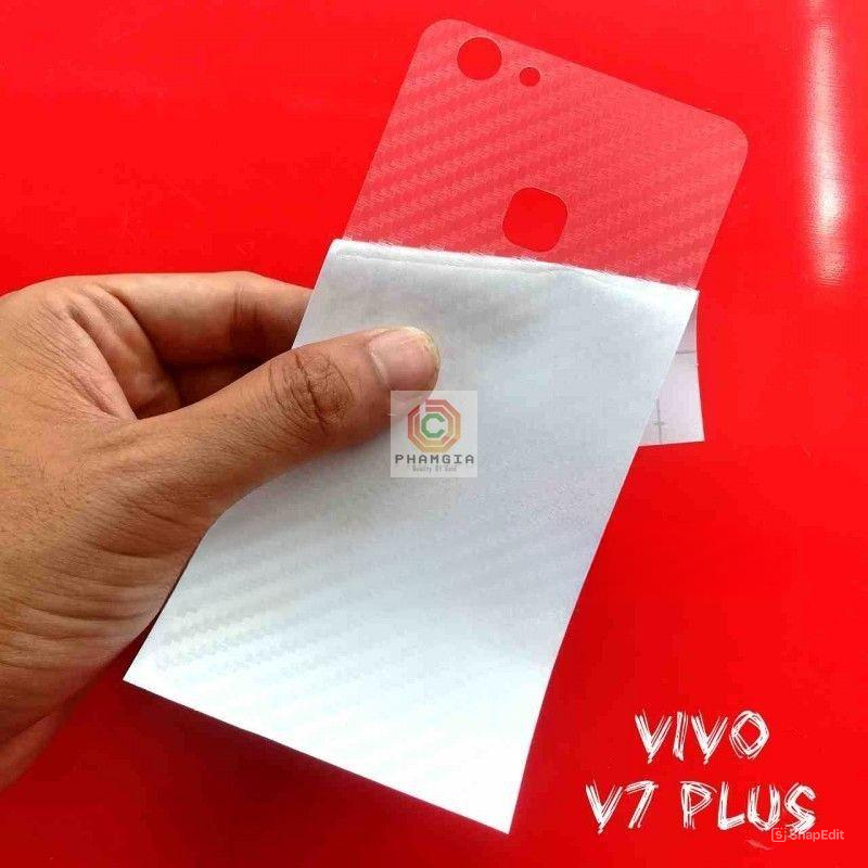 Miếng dán mặt lưng skin carbon Vivo V7/ V7 Plus
