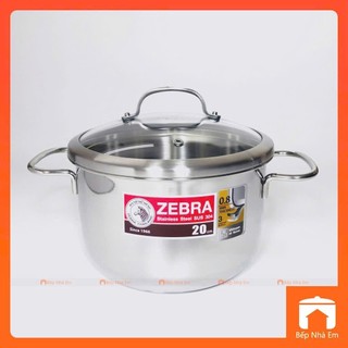 Nồi zebra 3 đáy extreme infinity 20cm 3.5l nắp kính - 162296. nhập khẩu thái lan