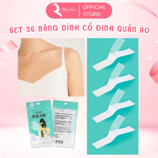  Set 36 Băng Dính Cố Định Quần Áo- Miếng Dán Chống Lộ Hở Ngực Vai Áo Váy 