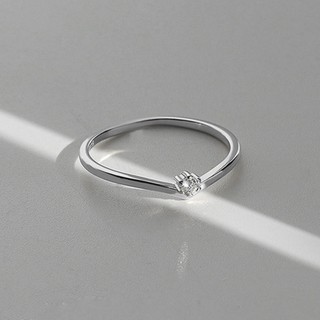 Nhẫn bạc nữ PMJ freesize đính đá giữa lấp lánh PMJ0128-1 Phuc Minh Jewelry