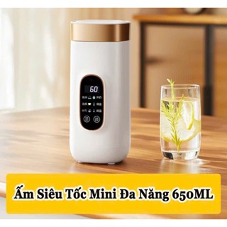 Cốc nước nóng điện 650ml, ấm đun nước mini 6 trong 1, làm nóng nhanh, điều chỉnh nhiệt độ
