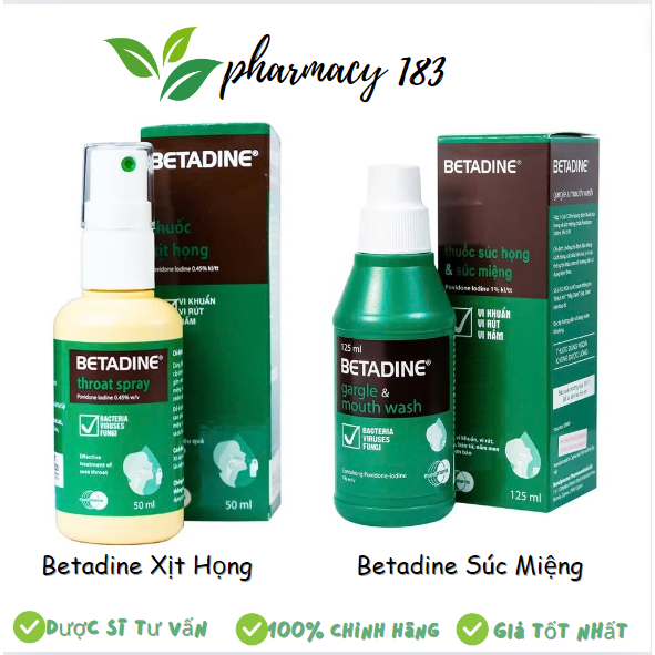[Hỏa Tốc Q1] Nước Súc Miệng/ Xịt họng BETADINE