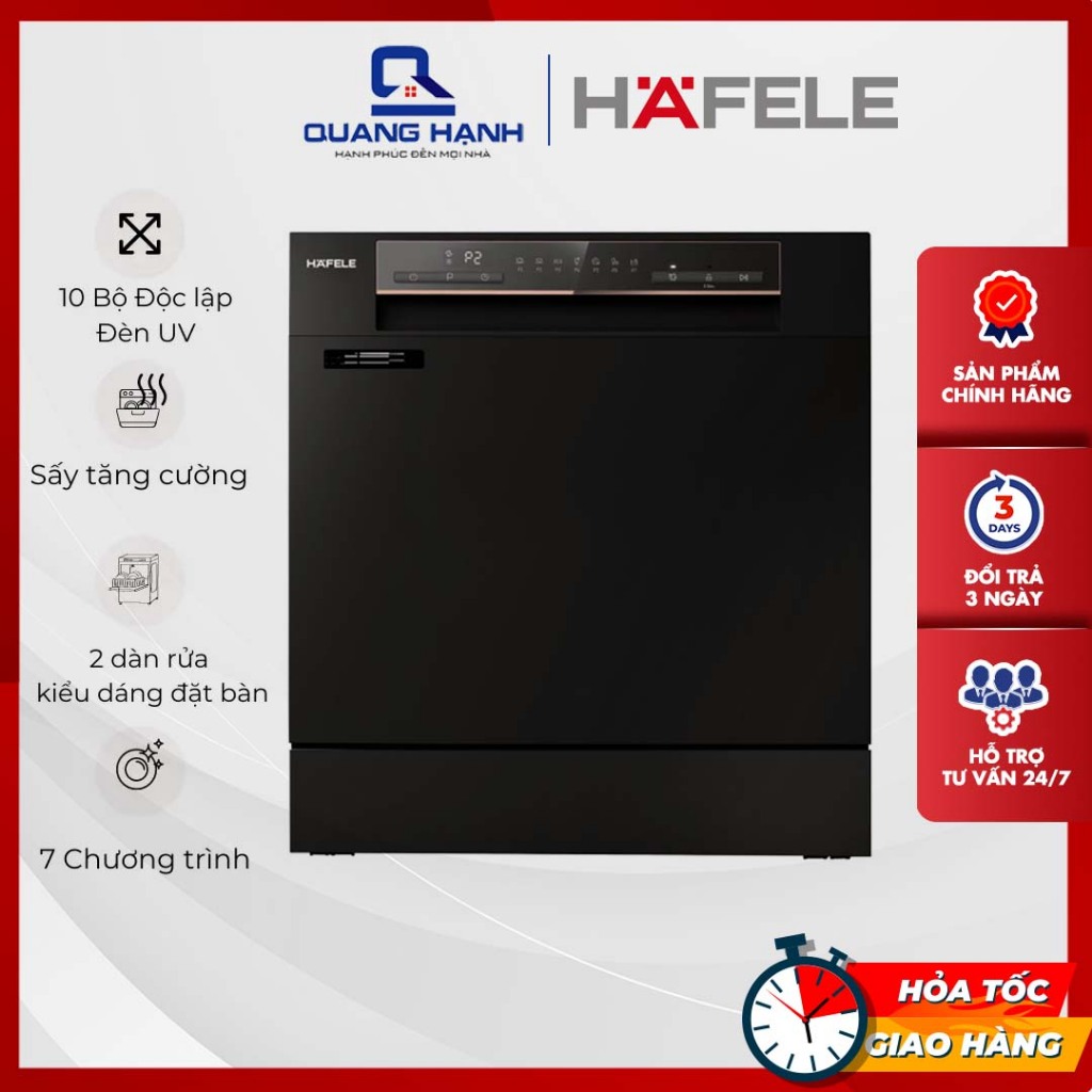 Sản phẩm quảng bá - Máy rửa bát để bàn 10 bộ Hafele HDW-T5551B giao lắp Hà Nội