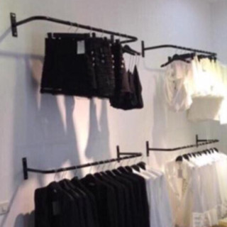 Giá treo quần áo bắn tường chữ U, Khung treo gắn tường dành cho shop thời trang.