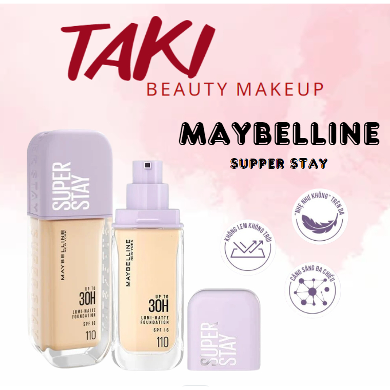 Kem Nền Bắt Sáng Maybelline Superstay Lumi Matte 30H 35ml  Nắp Tím COD