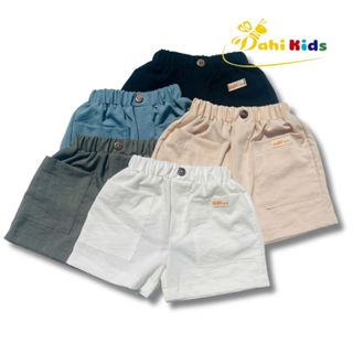 [ Mua 17 tặng 1] Quần Đùi Đũi Trẻ Em , Quần Short Bé Gái, Quần Short Bé Trai DAHI KIDS Vải Đũi Nhẹ Mát Size 10-35kg