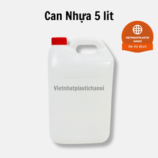 Can nhựa 5L Việt  Nhật, can đựng rượu hoá chất dày dặn, chắc chắn