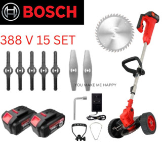 HOT SALES 9.9 Máy cắt cỏ không dây BOSCH 388VF máy cắt cỏ cầm tay điện máy cắt cỏ 2 pin, 15000 mAH