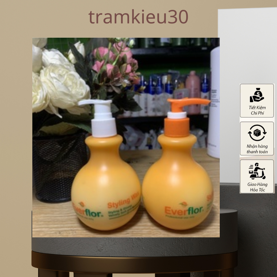 Wax giữ nếp tóc uốn Everflor 250ml