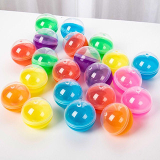 set 10 quả bóng nhựa mở đôi dùng cho bốc thăm trúng thưởng hoặc máy gắp thú mini viên nang đủ màu